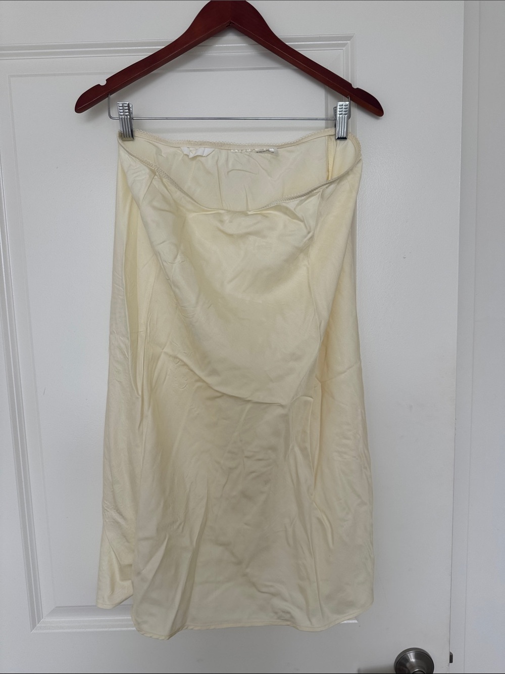 H&M Cream Midi Slip Skirt